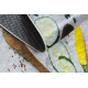 Tappeto lavabile ANDRE 33580 Spezie, verdure per la cucina, antiscivolo - argint / verde 