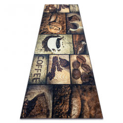 ANDRE 50090 tapijt wasbaar Koffie, keuken, antislip - bruin