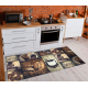 Килим, що миється ANDRE 50090 Кава, для кухні, нековзкий - коричневий