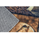 Tapis lavable ANDRE 50090 Café, pour la cuisine, antidérapant - marron