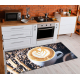 Tappeto lavabile ANDRE 33210 Caffè per la cucina, antiscivolo - marrone