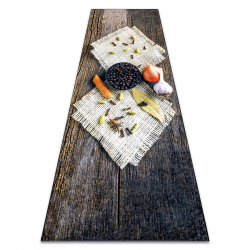 Tappeto lavabile ANDRE 29040 Spezie, per la cucina, antiscivolo - marrone / beige