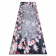ANDRE 28170 covor lavabil Flori anti-alunecare - gri / roz