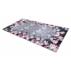 Tappeto lavabile ANDRE 28170 Fiori antiscivolo - grigio / rosa