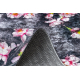 Alfombra lavable ANDRE 28170 Flores antideslizante - gris / rosado
