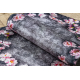Tappeto lavabile ANDRE 28170 Fiori antiscivolo - grigio / rosa