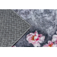 Alfombra lavable ANDRE 28170 Flores antideslizante - gris / rosado