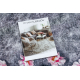 Tapis lavable ANDRE 28170 Fleurs antidérapant - gris et rose