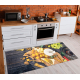 ANDRE 9009 washing carpet Snacks kitchen anti-slip - brown / yellow
