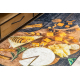 Tappeto lavabile ANDRE 9009 Snack per la cucina antiscivolo - marrone / giallo