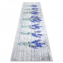 Alfombra lavable ANDRE 2716 Lavanda antideslizante - gris / violeta