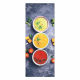 Tapis lavable ANDRE 33290 Sauces pour la cuisine antidérapant - gris et jaune