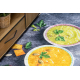 ANDRE 33290 Tapete Molhos cozinha antiderrapante - cinzento / amarelo