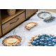 ANDRE 33570 washing carpet Cupcakes, kitchen, anti-slip - silver / beige