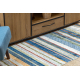 ANDRE 35950 covor lavabil Linii, geometric anti-alunecare - albastru / galben