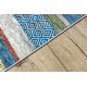 ANDRE 35950 covor lavabil Linii, geometric anti-alunecare - albastru / galben