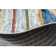 ANDRE 35950 covor lavabil Linii, geometric anti-alunecare - albastru / galben