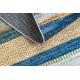 ANDRE 35950 covor lavabil Linii, geometric anti-alunecare - albastru / galben