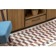 ANDRE 43780 mosható szőnyeg Geometriai csúszásgátló - bézs / terrakotta