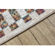 ANDRE 43780 washing carpet Geometric anti-slip - beige / terracotta