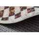 ANDRE 43780 washing carpet Geometric anti-slip - beige / terracotta