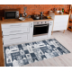 Tapis lavable ANDRE 44211 Carreaux de Lisbonne, pour la cuisine, antidérapant - vache / argent