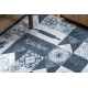 ANDRE 44211 washing carpet lisbon tiles, kitchen, anti-slip - grey / silver