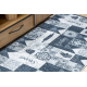 ANDRE 44211 washing carpet lisbon tiles, kitchen, anti-slip - grey / silver