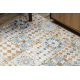 Tapis lavable ANDRE 53010 Carreaux de Lisbonne, pour la cuisine, antidérapant - beige / bleu 