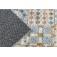 ANDRE 53010 washing carpet lisbon tiles, kitchen, anti-slip - beige / blue