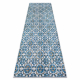 ANDRE 53020 washing carpet lisbon tiles, kitchen, anti-slip - blue / beige