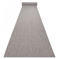 Le tapis de couloir SIZAL SION Mélange tissé à plat gris