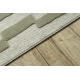 Covor din lână FLUX 461.9.AE200 OSTA - Geometric, structural, loft bej / verde