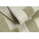 Covor din lână FLUX 461.9.AE200 OSTA - Geometric, structural, loft bej / verde