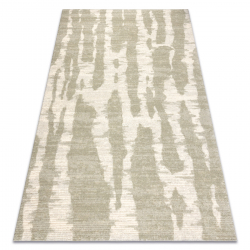 FLUX 461.137.SA400 tappeto in lana OSTA - Astrazione, strutturale, loft beige / verde