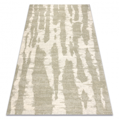 FLUX 461.137.SA400 wollen tapijt OSTA - Abstractie, structureel, loft beige / groen 