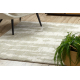 FLUX 461.137.SA400 wool carpet OSTA - Abstraction, structural, loft beige / green