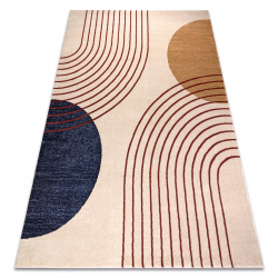 Tæppe FUSION 0001 beige / rødbrun - Geometrisk, moderne, abstrakt
