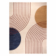 Matta FUSION 0001 beige / rödvin - Geometrisk, modern, abstrakt