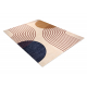 Preproga FUSION 0001 bež / bordo - Geometrična, moderna, abstraktna