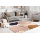 Matta FUSION 0001 beige / rödvin - Geometrisk, modern, abstrakt