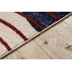 Matto FUSION 0001 beige / klaretti - Geometrinen, moderni, 