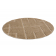 Bathroom rug SUPREME circle LINES, non-slip, soft - beige