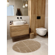 Bathroom rug SUPREME circle LINES, non-slip, soft - beige