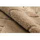 Tapis de salle de bain SUPREME cercle LINES, lignes, antidérapant, doux - beige
