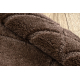 Bathroom rug SUPREME circle LINES, non-slip, soft - brown
