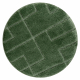 Bathroom rug SUPREME circle LINES, non-slip, soft - green