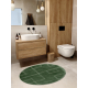 Bathroom rug SUPREME circle LINES, non-slip, soft - green