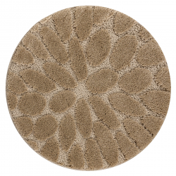 Covor baie SUPREME cerc STONES, pietre, anti-alunecare, moale - bej
