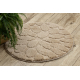 Bathroom rug SUPREME circle STONES, non-slip, soft - beige